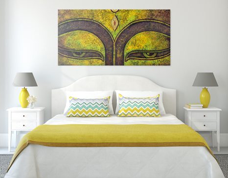 OBRAZ OCZY BUDDY MALOWANE FARBĄ AKRYLOWĄ - OBRAZY FENG SHUI - OBRAZY