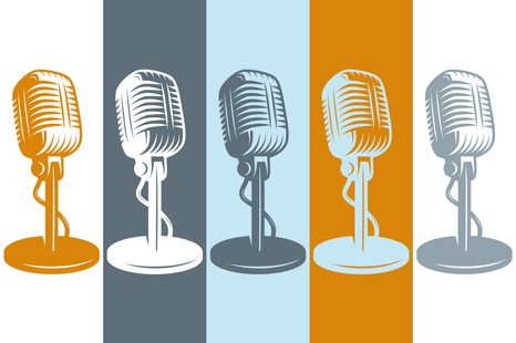 SAMOLEPÍCÍ TAPETA S MIKROFONY PRO UMĚLCE - SAMOLEPÍCÍ TAPETY - TAPETY