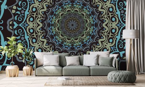 TAPETA ABSTRAKTNÍ MANDALA VE VINTAGE STYLU - TAPETY FENG SHUI - TAPETY