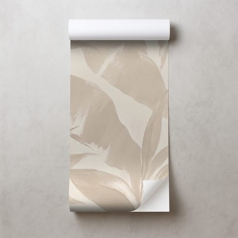 ZELFKLEVEND FOTOBEHANG BEIGE TROPISCHE BLADEREN - FOTOBEHANG BLADEREN - FOTOBEHANG