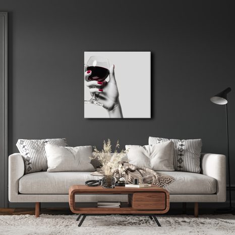 OBRAZ MODERNÍ UMĚNÍ S VÍNEM - OBRAZY JÍDLA A NÁPOJE - OBRAZY