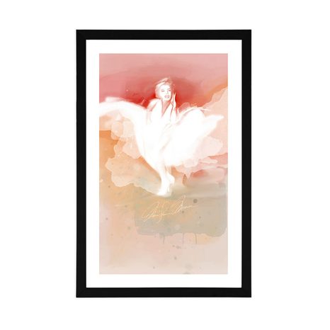 POSTER MIT PASSEPARTOUT EINZIGARTIGE MARILYN MONROE - MOTIVE AUS UNSERER WERKSTATT - POSTER