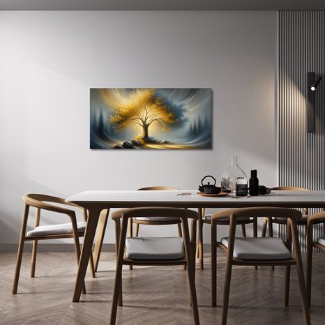 OBRAZ MAGICKÝ STROM ŽIVOTA V MLZE - OBRAZY STROMY ŽIVOTA - OBRAZY
