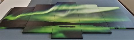 TABLOU 5-PIESE AURORA POLARĂ - TABLOURI STELE ȘI COSMOS - TABLOURI