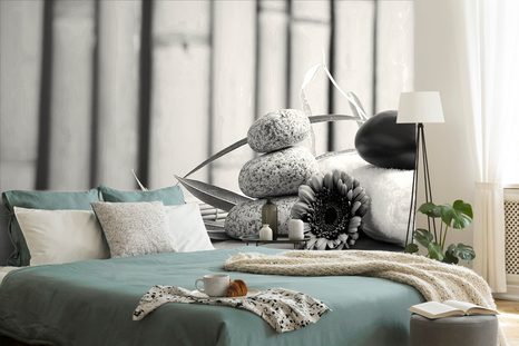 FOTOTAPETA ČERNOBÍLÉ WELLNESS ZÁTIŠÍ - ČERNOBÍLÉ TAPETY - TAPETY