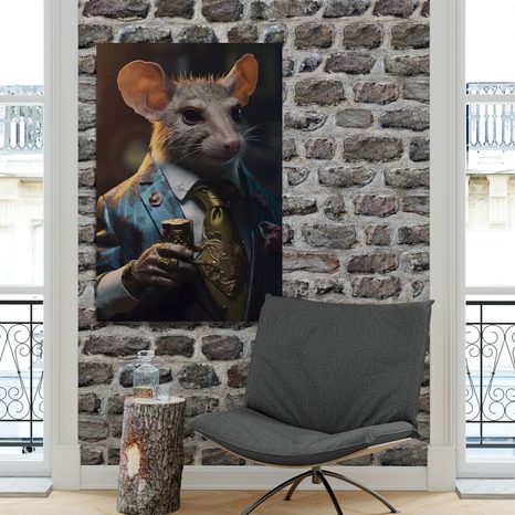 WANDBILD TIERISCHER GANGSTER RATTE - WANDBILDER TIERISCHE GANGSTER - BILDER