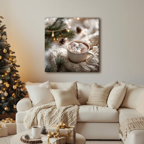 OBRAZ VÁNOČNÍ POHODA S LAHODNOU ČOKOLÁDOU - VÁNOČNÍ A ZIMNÍ OBRAZY - OBRAZY