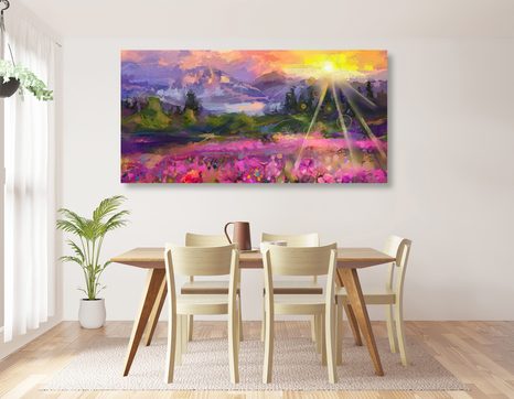 TABLOU PICTURĂ ÎN ULEI PEISAJUL MULTICOLOR - TABLOU NATURĂ ȘI PEISAJE NATURALE - TABLOURI