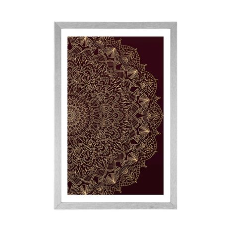 POSTER WITH MOUNT DETAILED DECORATIVE MANDALA - FENG SHUI - POSTERS