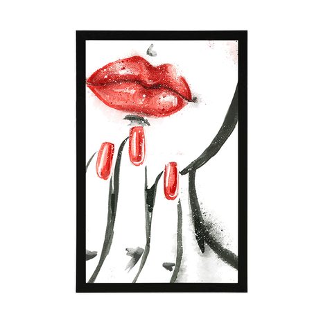 POSTER AQUARELL-PORTRÄT EINER FRAU - MENSCHEN - POSTER