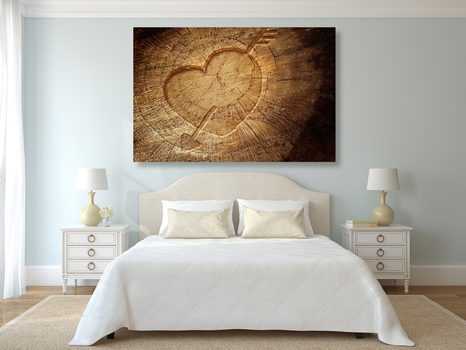 SLIKA IZREZLJANO SRCE NA DEBLU - SLIKE NARAVE IN POKRAJINE - SLIKE