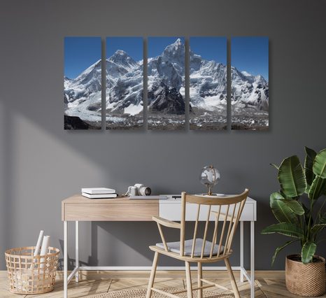5-DÍLNÝ OBRAZ NÁDHERNÝ VRCHOL HORY - OBRAZY PŘÍRODY A KRAJINY - OBRAZY