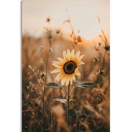 OBRAZ SLUNEČNICE PŘI ZÁPADU SLUNCE - DOVIDO CHALLENGE - OBRAZY
