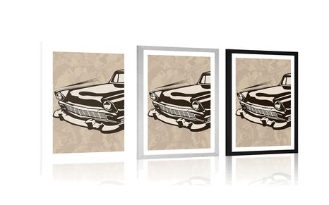 PLAKAT Z PASSE-PARTOUT RETRO WETERAN - VINTAGE I RETRO - PLAKATY