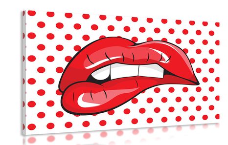 CANVAS PRINT POP ART LIPS - POP ART PICTURES - PICTURES