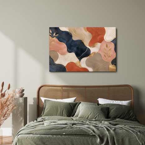 WANDBILD ELEGANTE ABSTRAKTION MIT GOLD - WANDBILDER ABSTRAKTE FORMEN - BILDER