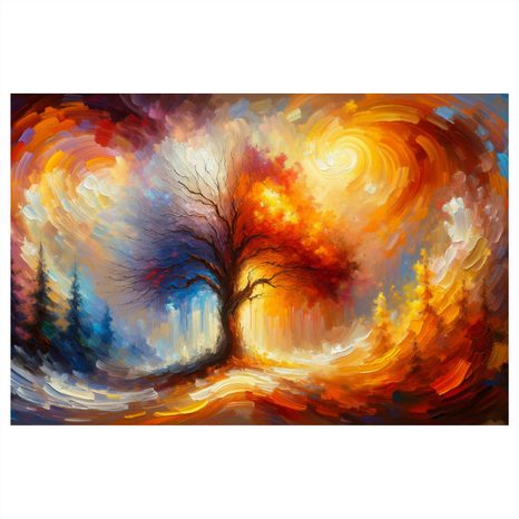 OBRAZ PODZIMNÍ STROM ŽIVOTA V ZÁŘI - OBRAZY STROMY ŽIVOTA - OBRAZY