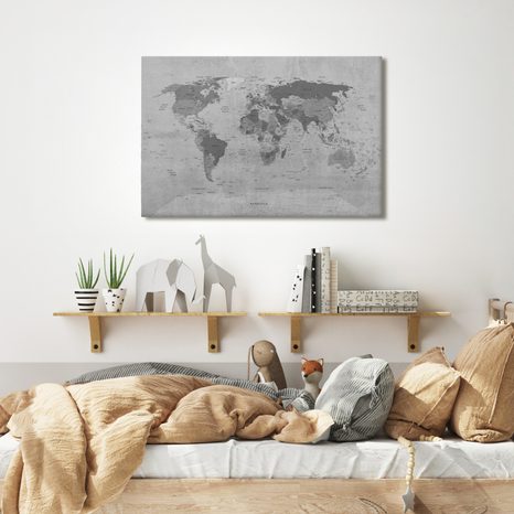 OBRAZ NA KORKU VINTAGE MAPA SVĚTA - PICTURES ON CORK - PICTURES