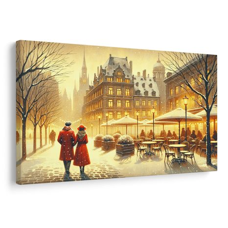 WANDBILD WINTERROMANZE - BILDER VON MENSCHEN - BILDER