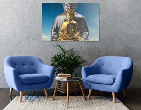 WANDBILD MEDITIERENDE BUDDHAS - BILDER - 🔥 TOTALAUSVERKAUF