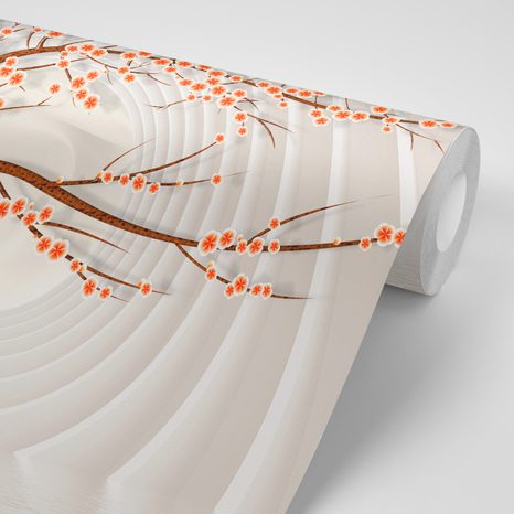 SAMOLEPÍCÍ TAPETA MODERNÍ STROM NA ABSTRAKTNÍM POZADÍ - SAMOLEPÍCÍ TAPETY - TAPETY