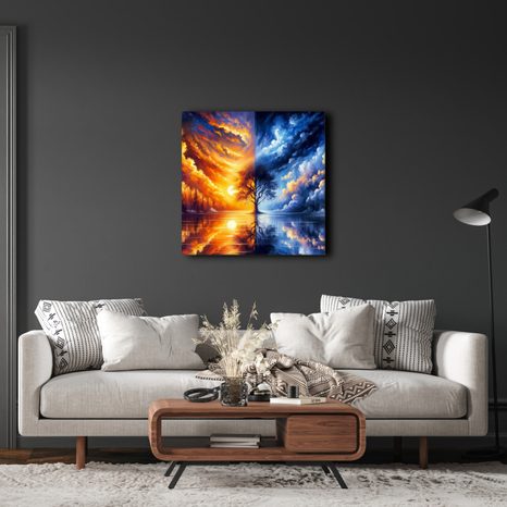 OBRAZ STROM ŽIVOTA V OHNI A LEDU - OBRAZY STROMY ŽIVOTA - OBRAZY