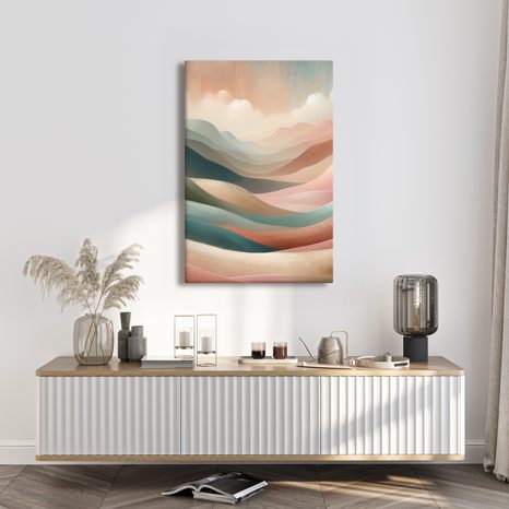 SLIKA VALOVITI PASTELNI KRAJOLIK - SLIKE PLANINE - SLIKE