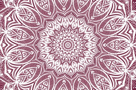 CARTA DA PARATI AUTOADESIVA – MANDALA DELL'ARMONIA SU SFONDO ROSA - CARTA DA PARATI AUTOADESIVE - CARTA DA PARATI