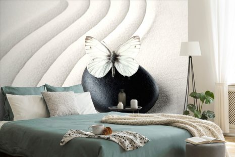 WALLPAPER ZEN STONE WITH A BUTTERFLY - WALLPAPERS FENG SHUI - WALLPAPERS