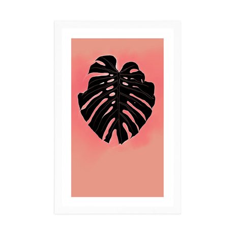 POSTER – FOGLIA NERA DI MONSTERA - MOTIVI DALLA NOSTRA OFFICINA - POSTER