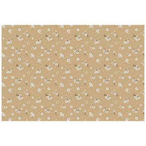 SAMOLEPÍCÍ TAPETA KVĚTINOVÉ POLE NA BÉŽOVÉM POZADÍ - VZOROVANÉ TAPETY - TAPETY