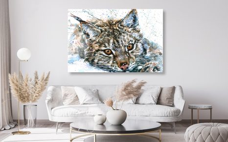 OBRAZ RYS V AKVARELOVÉM PROVEDENÍ - OBRAZY ZVÍŘAT - OBRAZY