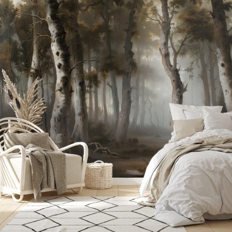 TAPET AUTOADEZIV PEISAJ MISTERIOS DE PĂDURE - TAPET PĂDURE - TAPETURI