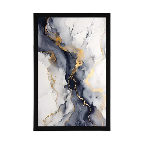 POSTER – MARMO GRIGIO - ASTRAZIONE DEL MARMO - POSTER