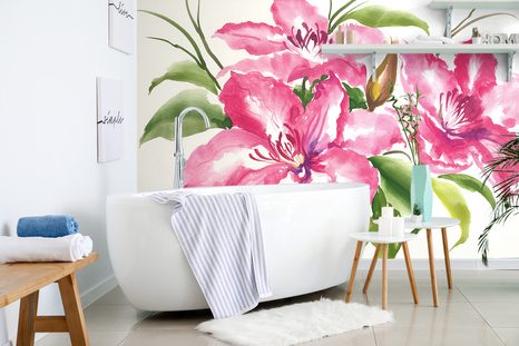 CARTA DA PARATI – FIORI SPLENDIDI - CARTA DA PARATI CON FIORI - CARTA DA PARATI