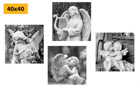 SET OBRAZŮ NEBESKÝ KLID V ČERNOBÍLÉM PROVEDENÍ - SESTAVY OBRAZŮ - OBRAZY