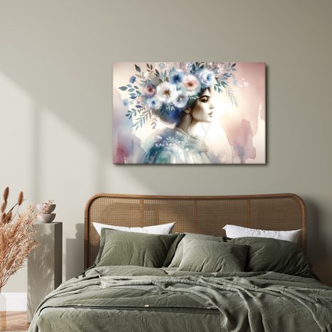 OBRAZ ROMANTICKÁ KVĚTINOVÁ ELEGANCE - OBRAZY ŽENY - OBRAZY