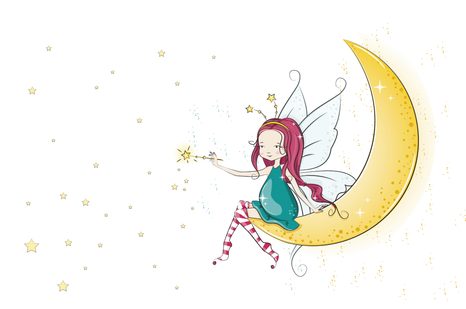 SAMOLEPÍCÍ TAPETA KOUZELNÁ VÍLA NA MĚSÍCI - SAMOLEPÍCÍ TAPETY - TAPETY