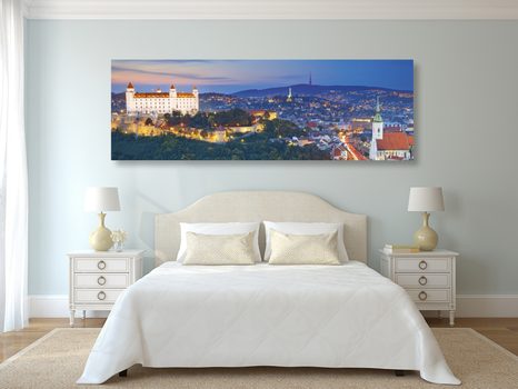 OBRAZ VEČER V BRATISLAVĚ - OBRAZY MĚSTA - OBRAZY