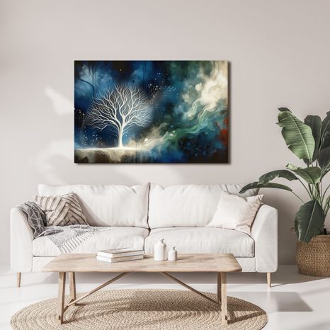 OBRAZ STROM ŽIVOTA V NOČNÍM VESMÍRU - OBRAZY STROMY ŽIVOTA - OBRAZY