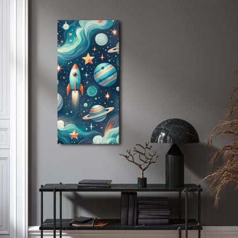 OBRAZ BAREVNÉ PLANETY A HVĚZDY - CHILDREN'S SPACE PICTURES - PICTURES