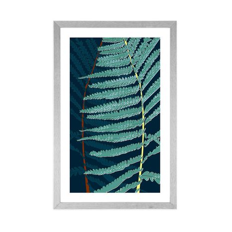 PLAGÁT S PASPARTOU NÁDHERNÁ PAPRAĎ - MOTÍVY Z NAŠEJ DIELNE - PLAGÁTY