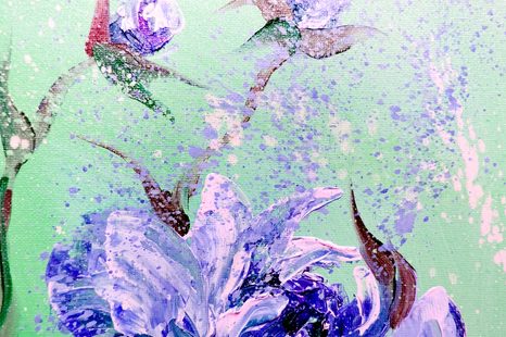 OBRAZ MODERNÍ MALOVANÉ PIVOŇKY - OBRAZY KVĚTŮ - OBRAZY