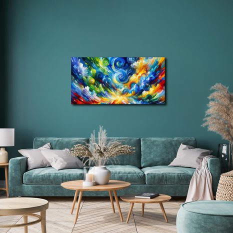 OBRAZ DYNAMICKÉ BAREVNÉ PROUDY - ABSTRAKTNÍ OBRAZY - OBRAZY