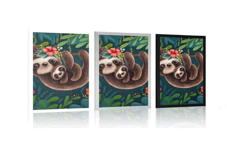 POSTER NIEDLICHE FAULTIERE - TIERE - POSTER