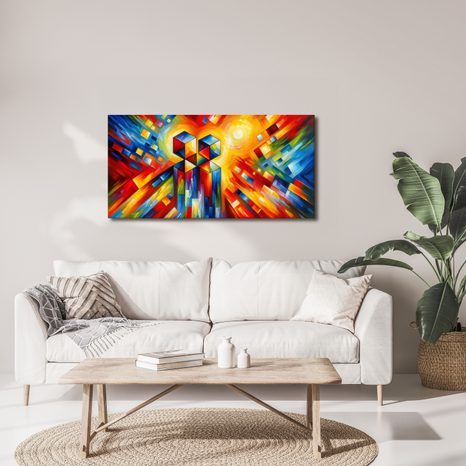 WANDBILD ABSTRAKTE UMARMUNG - WANDBILDER ABSTRAKTE FORMEN - BILDER