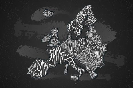 OBRAZ MODERNÁ MAPA EURÓPY - OBRAZY - 🔥 TOTÁLNY VÝPREDAJ