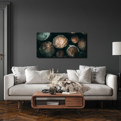 QUADRO SU TELA – TEXTURE NATURALE DEL LEGNO - QUADRI ALBERI E FOGLIE - STAMPE E QUADRI