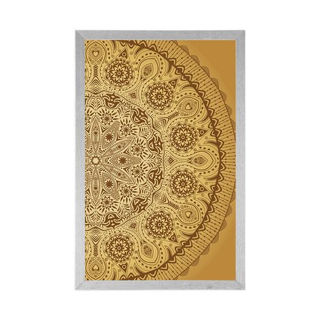 PLAKÁT OKRASNÁ MANDALA S KRAJKOU - FENG SHUI - PLAKÁTY