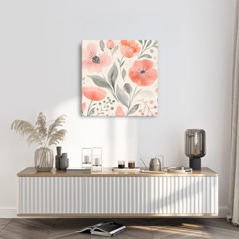 CANVASTAVLA PASTELLBLOMMOR I MJUK HARMONI - BLOMTAVLOR - TAVLOR
